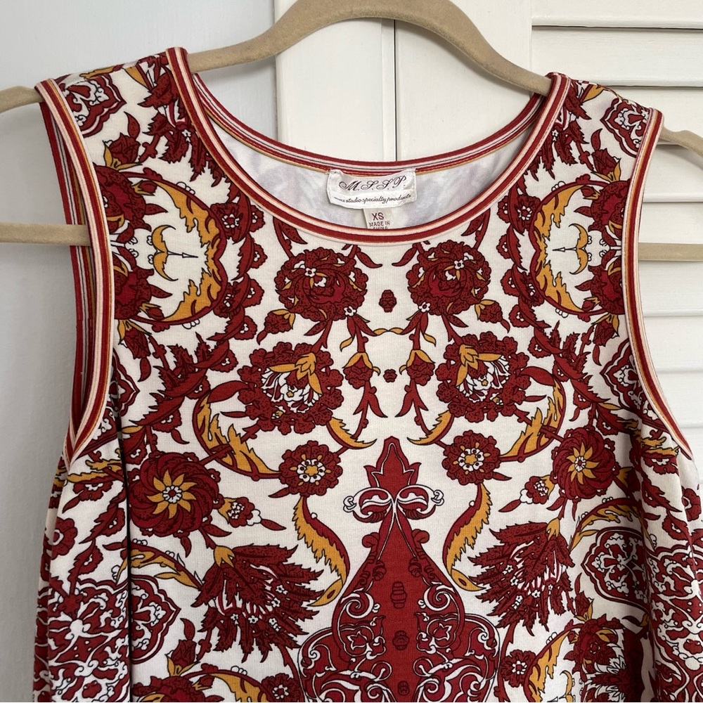 Max Studio Russian Floral Pattern Mini Dress - image 3